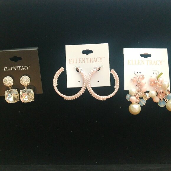 Ellen Tracy Pierced Earrings X3 (369) - Picture 1 of 9